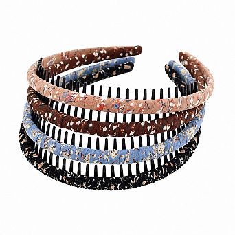 Soft Non Slip Satin Resin Hair Hoop Hair Accessories 4 Pack