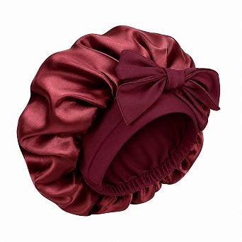 Adjustable Double Layer Satin Sleep Bonnet Reduce Frizz Moisturize Hair All Night Fit