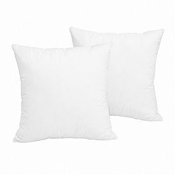 2 Pack Lightweight Down Alternative Couch Cushion Pillow Inserts Washable