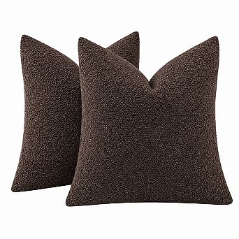 Textured Boucle Throw Pillow Covers Neutral Solid Home Decor Soft Cozy Versatile
