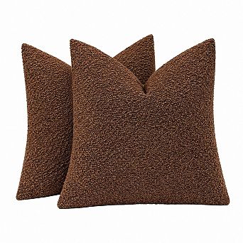 Textured Boucle Throw Pillow Covers Neutral Solid Home Decor Soft Cozy Versatile