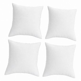 Throw Pillow Inserts Set of 4 Soft Durable Machine Washable Home Decor