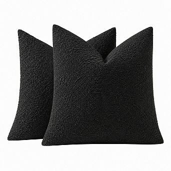 Textured Boucle Throw Pillow Covers Neutral Accent Home Decor Soft Cozy Versatile