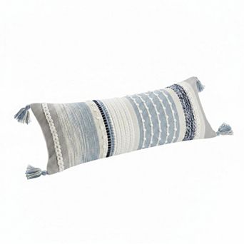 Boho Decorative Long Body Pillow Cover Textured Accent for Bed Couch Farmhouse