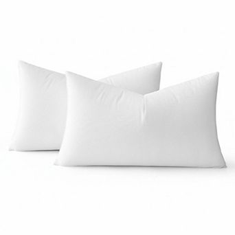 2 Pack 12x20 Pillow Inserts Decorative Throw Fluffy Forms for Sofa Bed Living Room