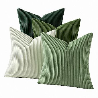 Boho Farmhouse Corduroy Throw Pillow Covers Set of 4 Soft Decor for Couch Living Room