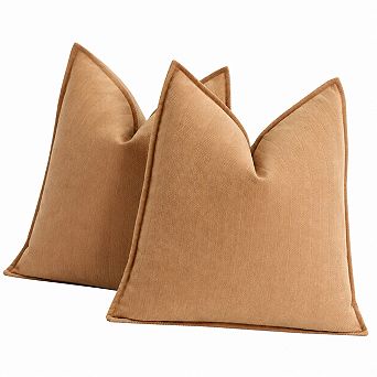 Chenille Throw Pillow Covers Set of 2 Soft Luxurious Decorative Home Decor