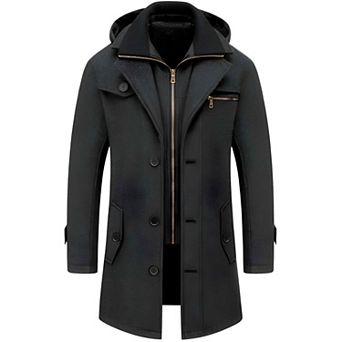 Men's Detachable Collar Coat
