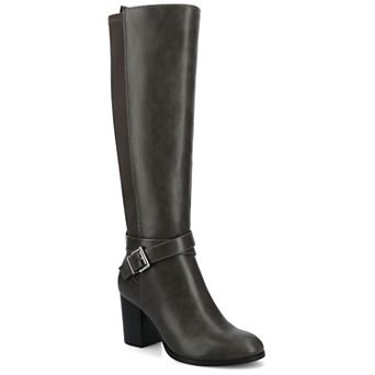 Journee Avalonn Women's Extra Wide-Calf Knee-High Comfort Dress Boots