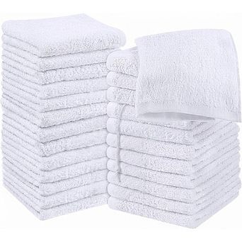 Cotton Washcloths Set, 100% Ring-Spun Cotton, Soft & Highly Absorbent (24 Pack)