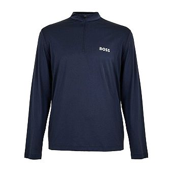 Boss Mens Performance Quarter Zip Long-Sleeved Top