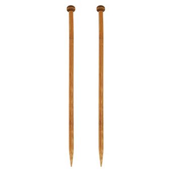 2 pc 9.8''Knitting Needle, Straight Single Pointed Wooden Sweater