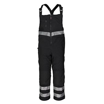 RefrigiWear Insulated Softshell Enhanced Visibility Bib Overalls
