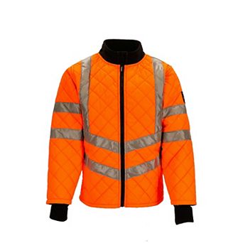 RefrigiWear Men's HiVis Diamond Quilted Jacket