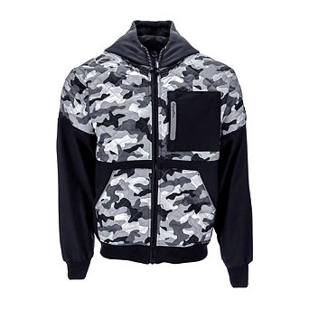 RefrigiWear Men's Camo Diamond Quilted Hooded Jacket