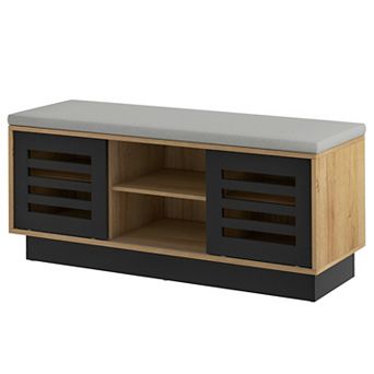Costway Shoe Storage Bench with Cushion Shoe Storage Organizer Shoe Rack Entryway