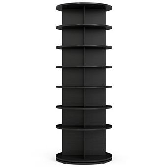 Costway 7 tier Rotating Shoe Rack Tower with 4 Cubes Per Shelf for Hats, Bags & Books