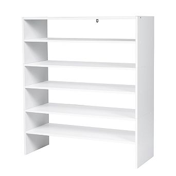 Costway Stackable Shoe Rack 31-Inch Horizontal Organizer 2 tier StorageShelf