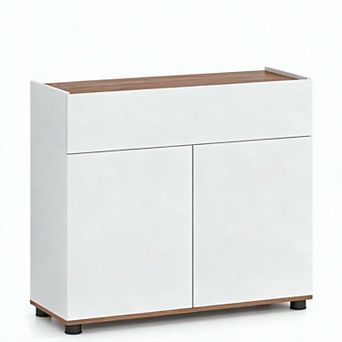 Costway Sideboard Buffet Cabinet with Storage, Drawer and Push-to-Open Doors for Kitchen