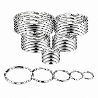 Assorted Metal Key Rings For Pet Collar Tags And Diy Crafts