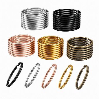 200 Bulk Metal Split Key Rings For Keychain Crafts Daily Use