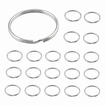 20 Pack Large Open Key Rings Sturdy Metal Chain For Keychain Crafts