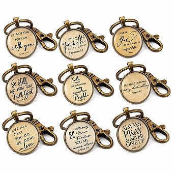 Bulk Religious Keychains Bible Verse Positive Gifts For Church Pastor Men Women