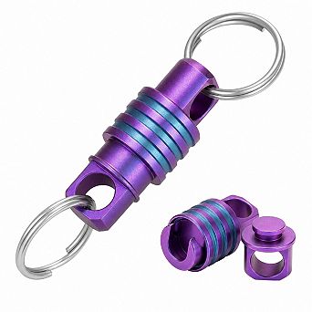 Quick Release Titanium Keychain 360 Swivel Heavy Duty EDC Carry