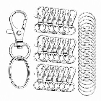 50 pc Lobster Claw Clasp Key Ring Set DIY Crafts Accessories