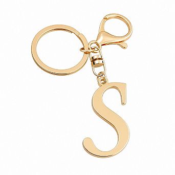 Personalized Initial Letter Keychain Stainless Steel Charm Gift For Women Girls