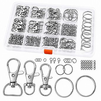 Premium Alloy Keychain Making Kit With Storage Case Complete DIY Craft Supplies