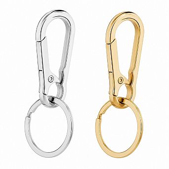 Stainless Steel Dual Tone Keychain Clip Durable Multi Purpose Key Holder