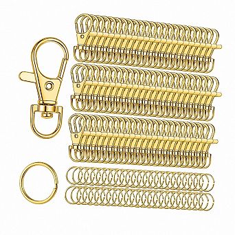 160 pc Lobster Claw Clasps Key Rings Kit For DIY Art Crafts