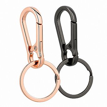 Zinc Alloy Stainless Steel Keychain Clip Holder Organizer For Car Home Keys
