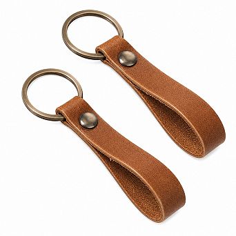 Premium PU Leather Men Keychain Durable Stylish Versatile Gift
