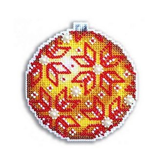 Christmas Tree Decoration - Amber Plastic Canvas Counted Cross Stitch Kit