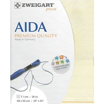 18-Count Ivory Precut Fein-Aida Cross Stitch Fabric by Zweigart
