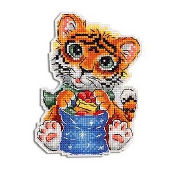 Baby Tiger P-588 Plastic Canvas Counted Cross Stitch Kit