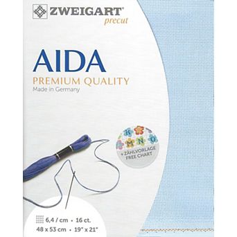 Blue Precut Aida Cross Stitch Fabric by Zweigart