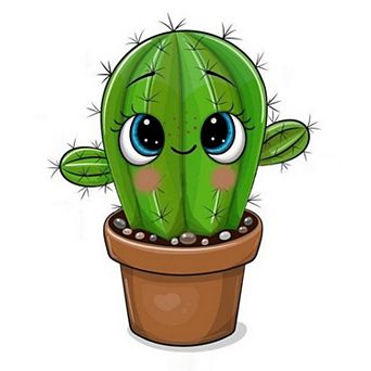 Cactus 7.9 x 7.9 in Crafting Spark Diamond Painting Kit