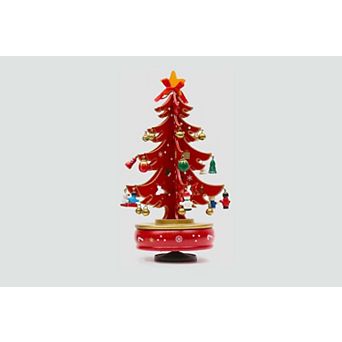 Red Wooden Christmas tree Wizardi