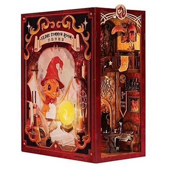 Wizardi Flame Common Room Miniature Book Nook Kit