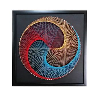 String Art DIY Kit - Spiraling Colors. Wizardi Geometry Nail Painting