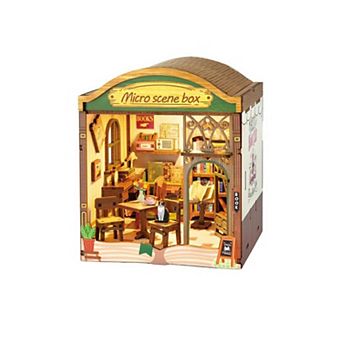 Book Store Wooden Miniature Dollhouse Kit