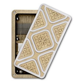 Magnetic Needle Case Large Light Stone Geometry