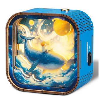 Whale Wooden Miniature Dollhouse Kit