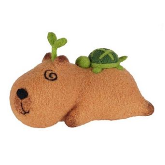 Capybara with Turtle Needle Felting Kit