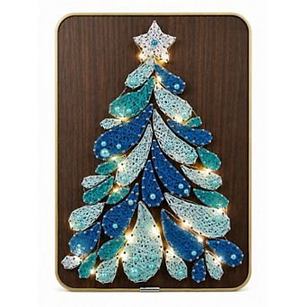 Blue Christmas Tree String Art Kit