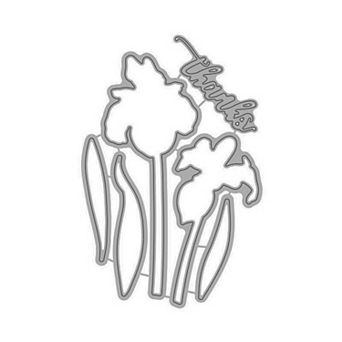 Spring Flowers Clear Stamp & Metal Cutter Set