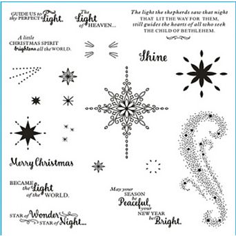 Christmas Star Clear Stamp & Metal Cutter Set